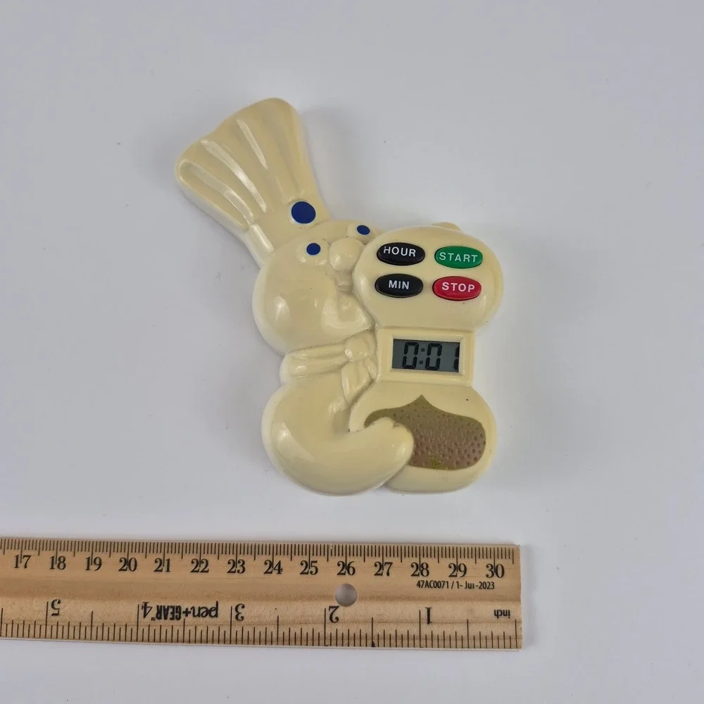 Vintage 1992 Pillsbury Doughboy Magnetic Kitchen Timer Poppin Fresh Collectible